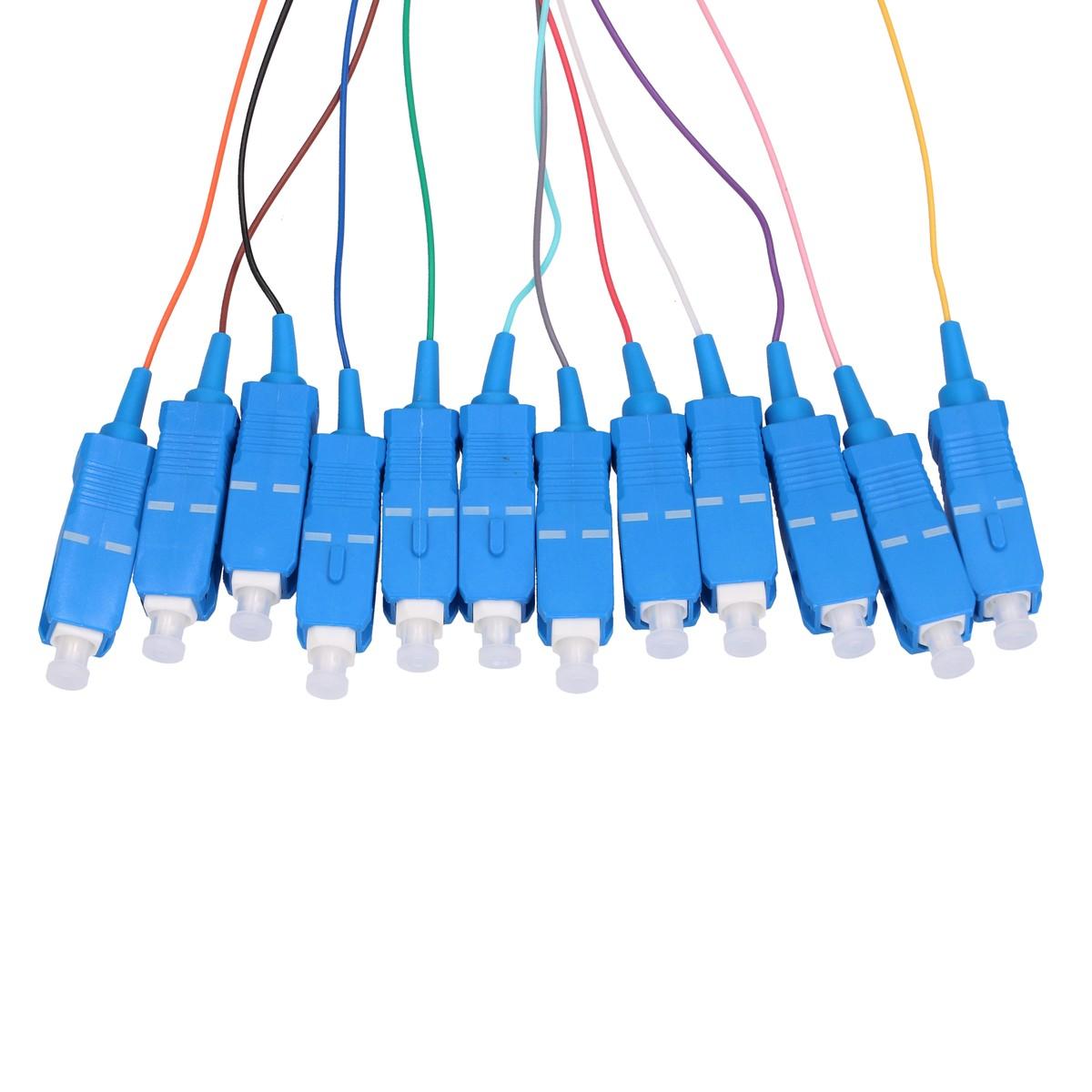 EXTRALINK PIGTAILS SET SC/UPC SM G.657A1 12PCS 12-COLOURS