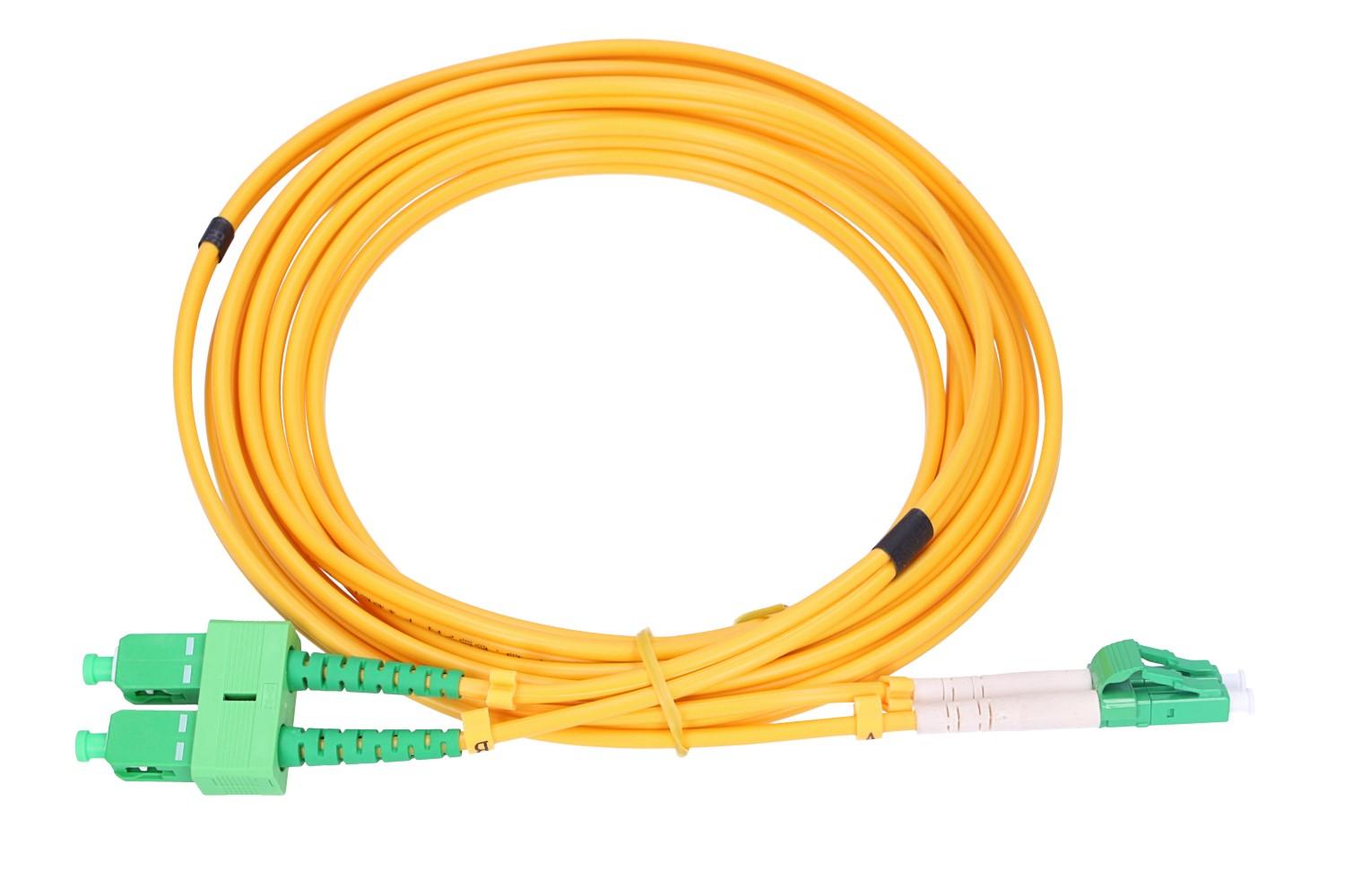 Extralink SC/APC-LC/APC Patchcord Monomodale Duplex 9/125um 3mm 3m