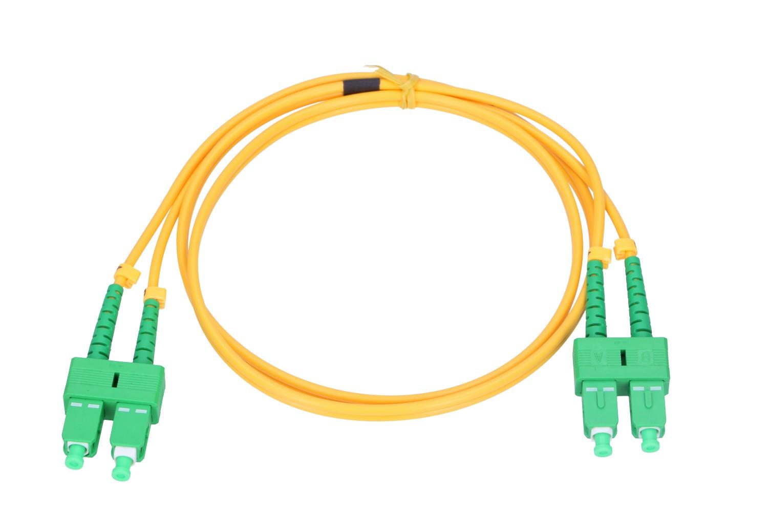 Extralink SC/APC-SC/APC | Patchcord | PVC, Monomodale, Duplex, G.657A, 3mm, 3m