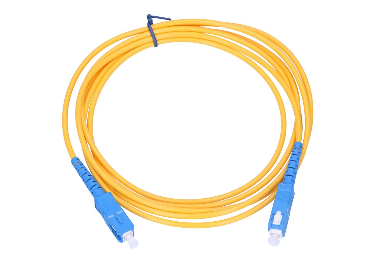 Extralink SC/UPC-SC/UPC | Patchcord | PVC, Monomodale, Simplex, G.657A1, 3mm, 1m