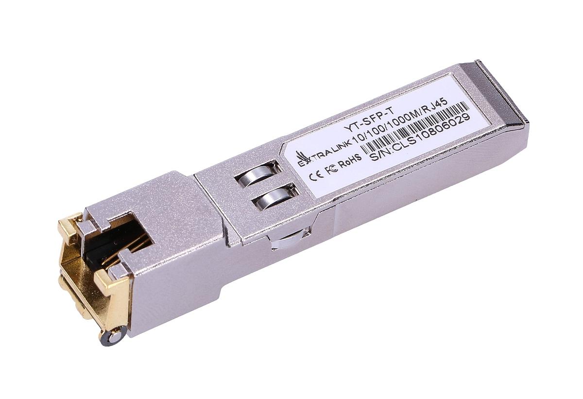 Extralink SFP 1.25G | Modulo SFP - RJ45 | 1,25Gbps, 100/1000BASE-T, 100m