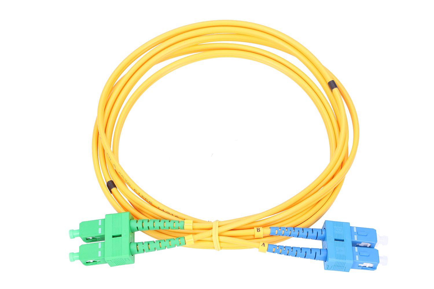 Extralink SC/UPC-SC/APC Patchcord PVC Monomodale Duplex G652D 3mm 05m