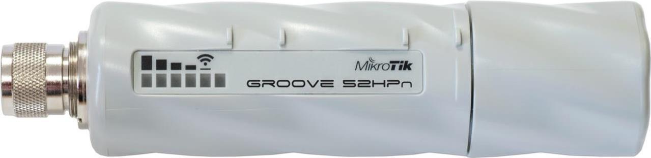 MikroTik Groove 52 con CPU Atheros da 600 MHz 64 MB di RAM sistemi wireless con interfaccia 802.11a/b/g/n da 24/5 GHz (RBGROOVE