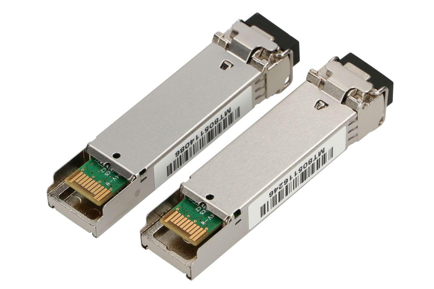 MikroTik S-3553LC20D | SFP Modulo | 1,25Gb/s, 20km, Single mode, Coppia (T1310nm/R1550nm) + (T1550nm/R1310nm)