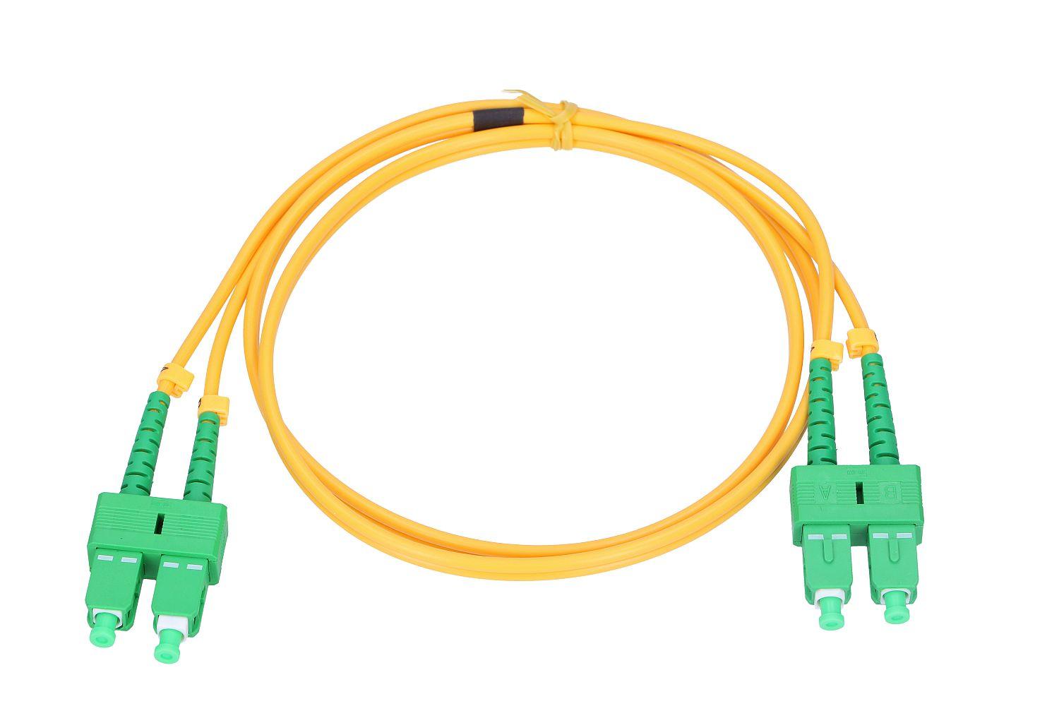 Extralink SC/APC-SC/APC Patchcord Monomodale Duplex G652D 3mm 15m