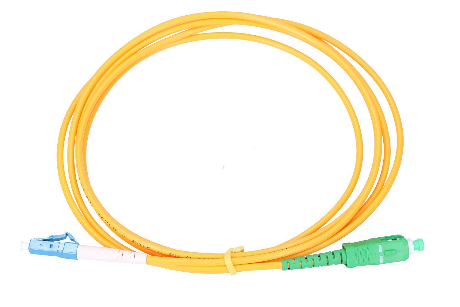 Extralink SC/APC-LC/UPC Patchcord Monomodale Simplex G652D 3mm 15m
