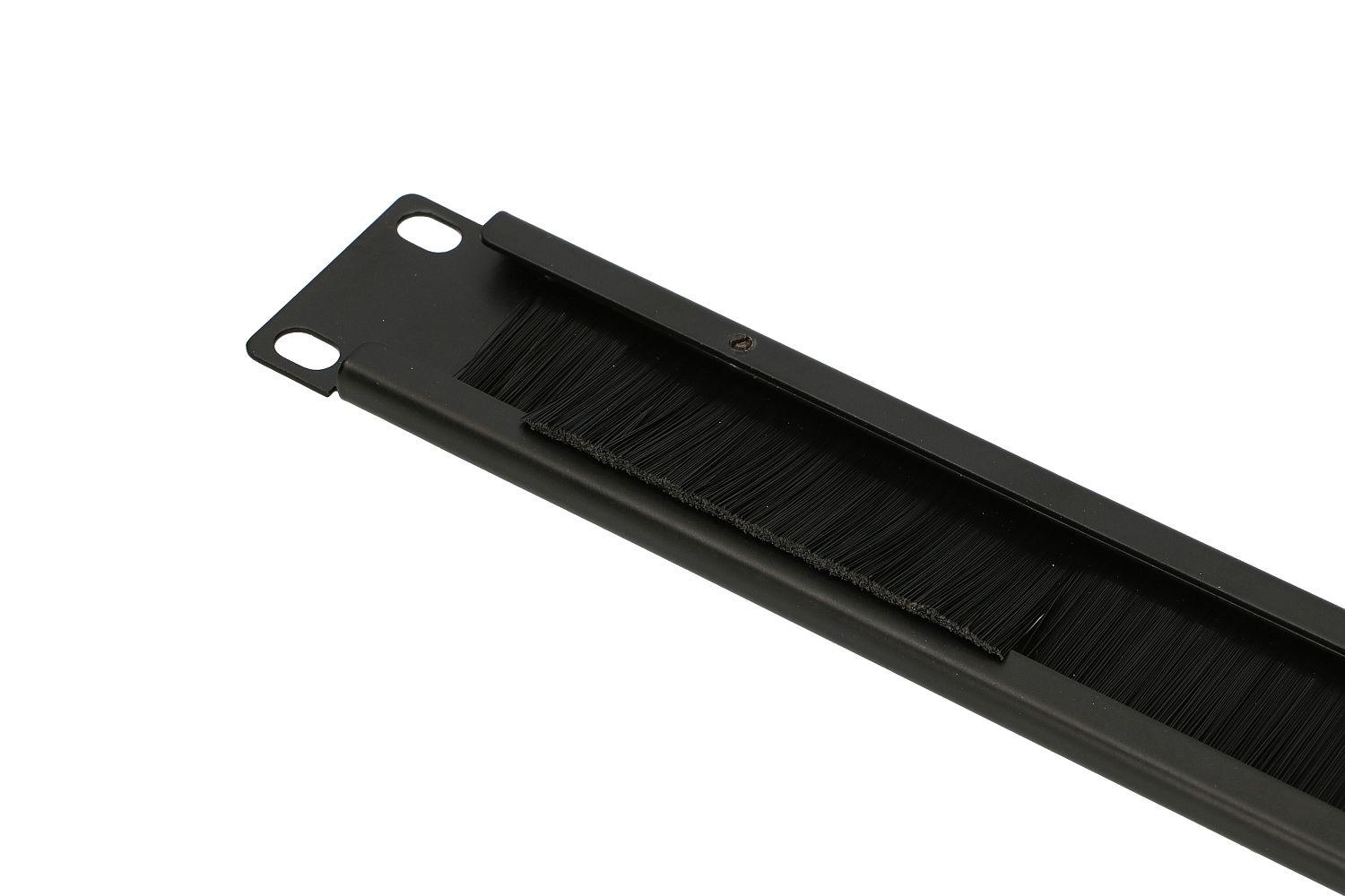 Extralink Organizzatore di cavi 1U con pennello nero