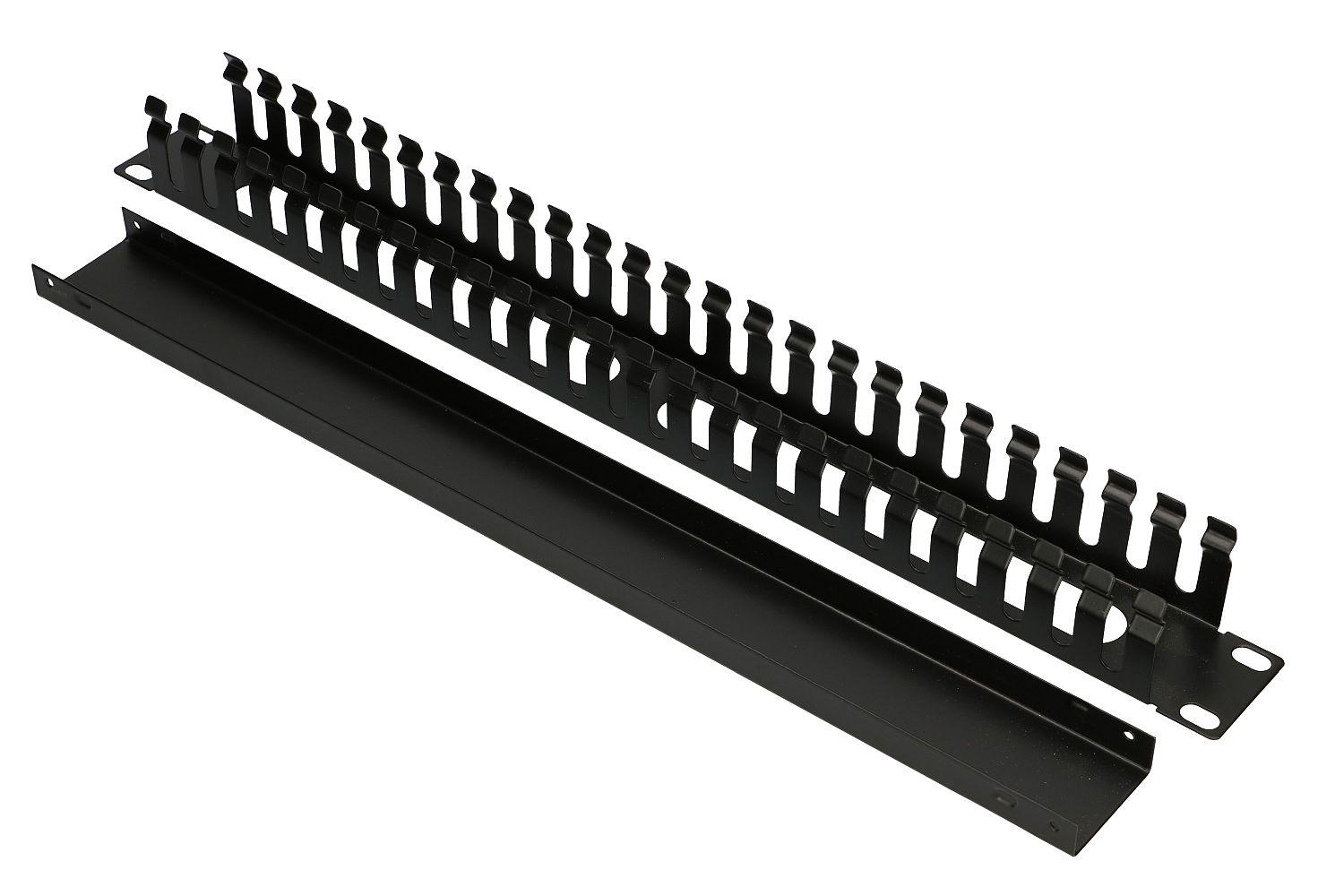 Extralink Organizzatore di cavi 1U con copertura in metallo