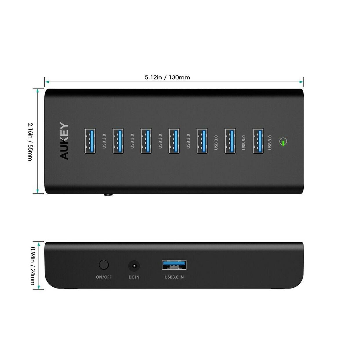 Hub USB Aukey CB-H3 Nero