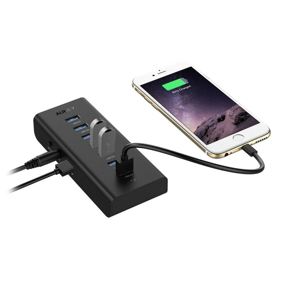 Hub USB Aukey CB-H3 Nero