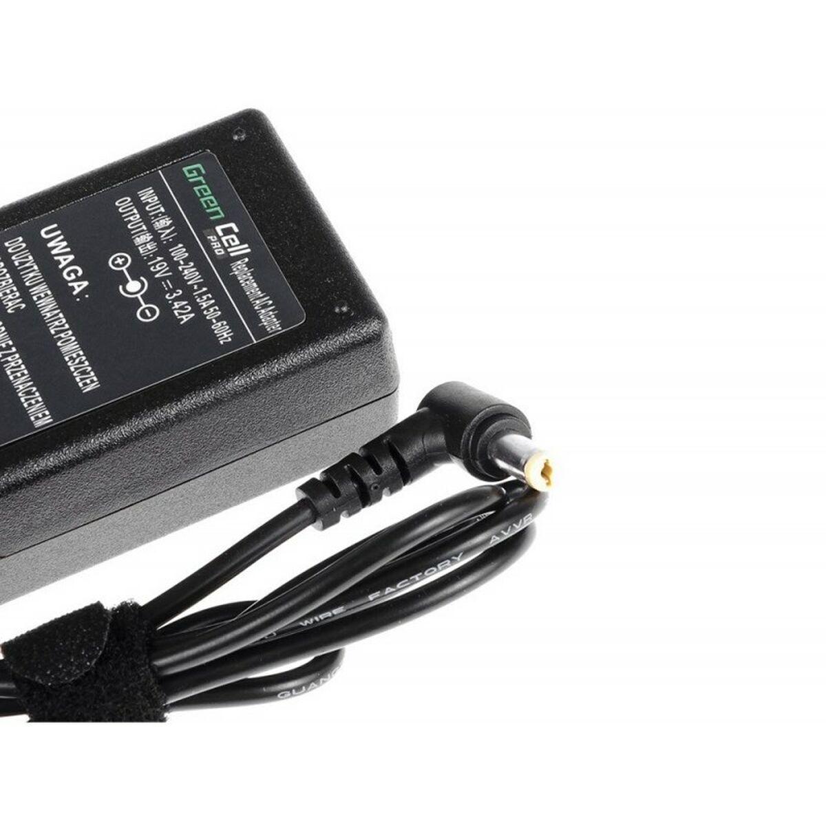 Green Cell AD01P adattatore e invertitore Interno 60 W Nero (Green Cell Pro Charger for Acer Aspire 19V 3.42A 65W - Black)