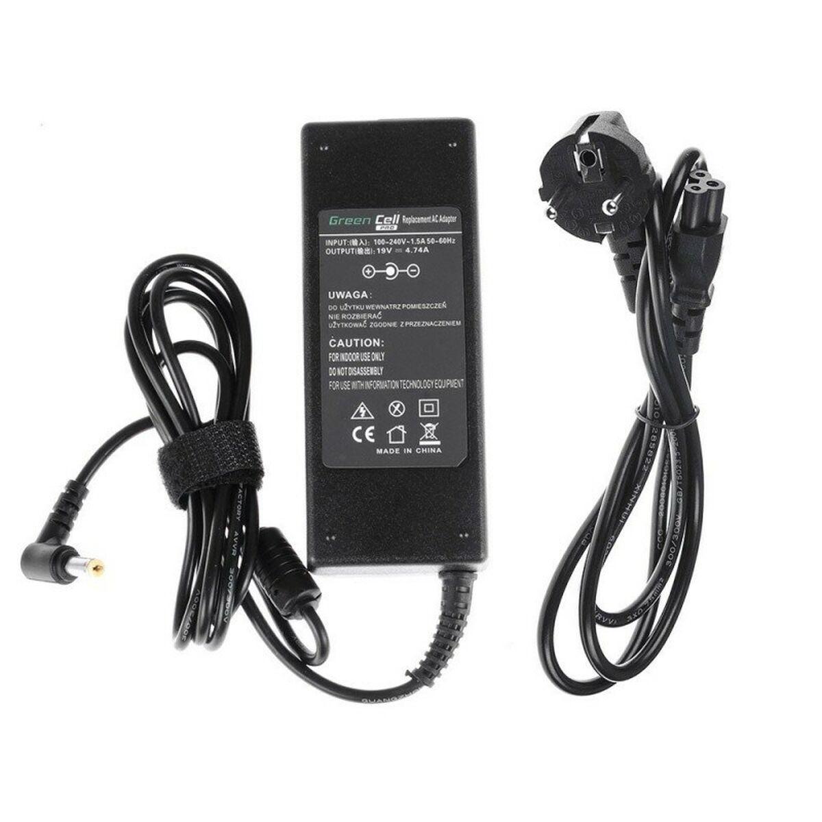 Green Cell AD02P adattatore e invertitore Interno 90 W Nero (Green Cell Pro Charger for Acer Aspire 19V 4.74A 90W - Black)