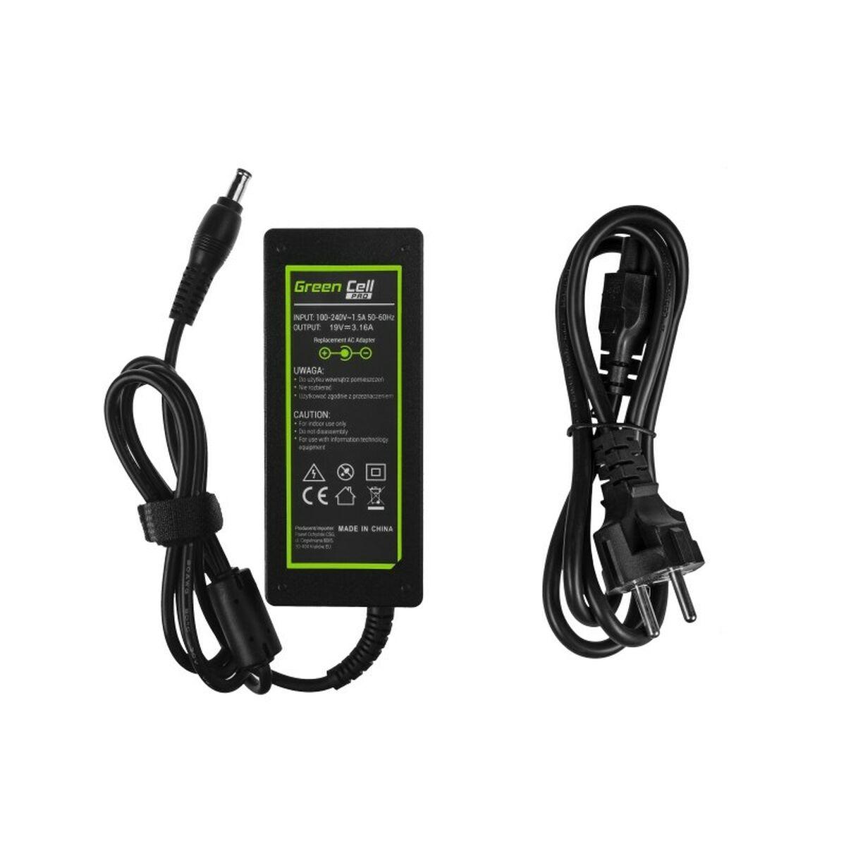 Green Cell AD20P adattatore e invertitore Interno 60 W Nero (Green Cell Pro Charger for Samsung R519 etc., 19V 3.16A 60W - Blac