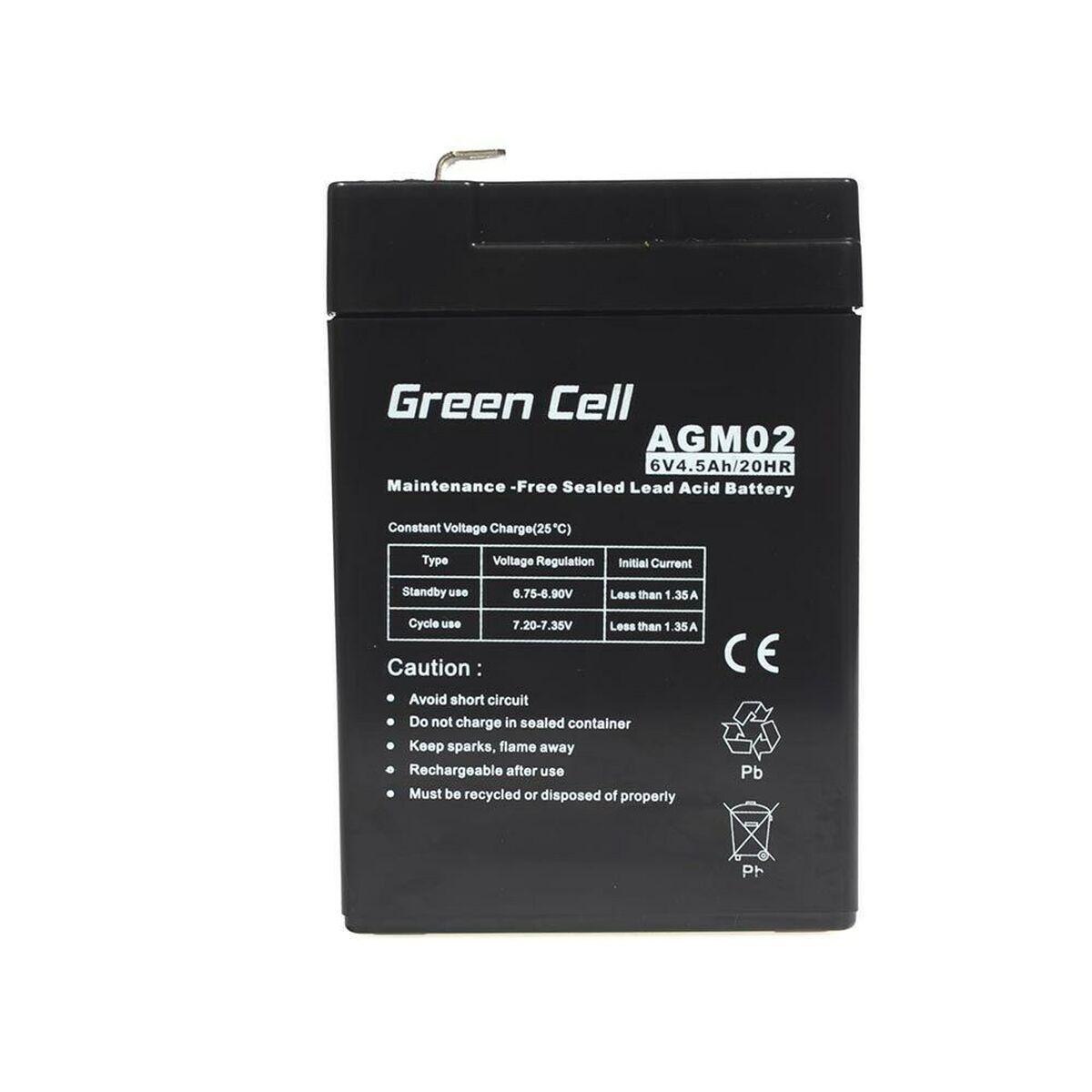 Green Cell AGM02 batteria UPS Acido piombo VRLA (Green Cell AGM VRLA 6V 4.5Ah maintenance-free battery for alarm system cash re