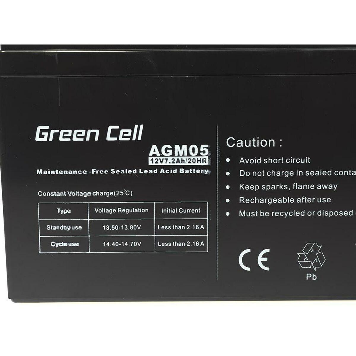 Green Cell AGM05 batteria UPS Acido piombo VRLA 12 V 72 Ah (Green Cell AGM VRLA 12V 7.2Ah maintenance-free battery for alarm sy