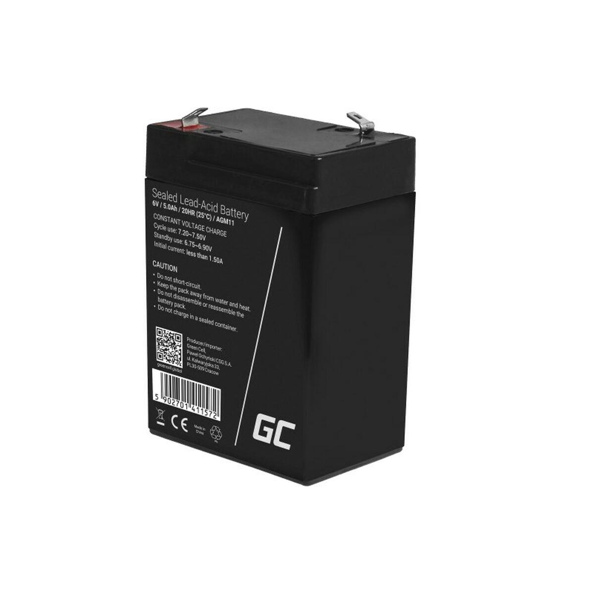 Green Cell AGM11 batteria UPS Acido piombo VRLA 6 V 5 Ah (Green Cell AGM VRLA 6V 5Ah maintenance-free battery for alarm system