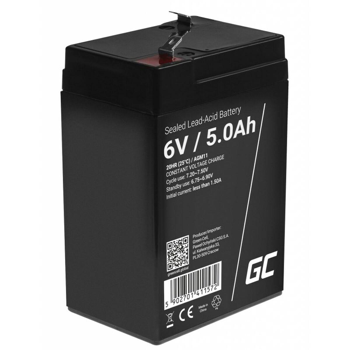 Green Cell AGM11 batteria UPS Acido piombo VRLA 6 V 5 Ah (Green Cell AGM VRLA 6V 5Ah maintenance-free battery for alarm system