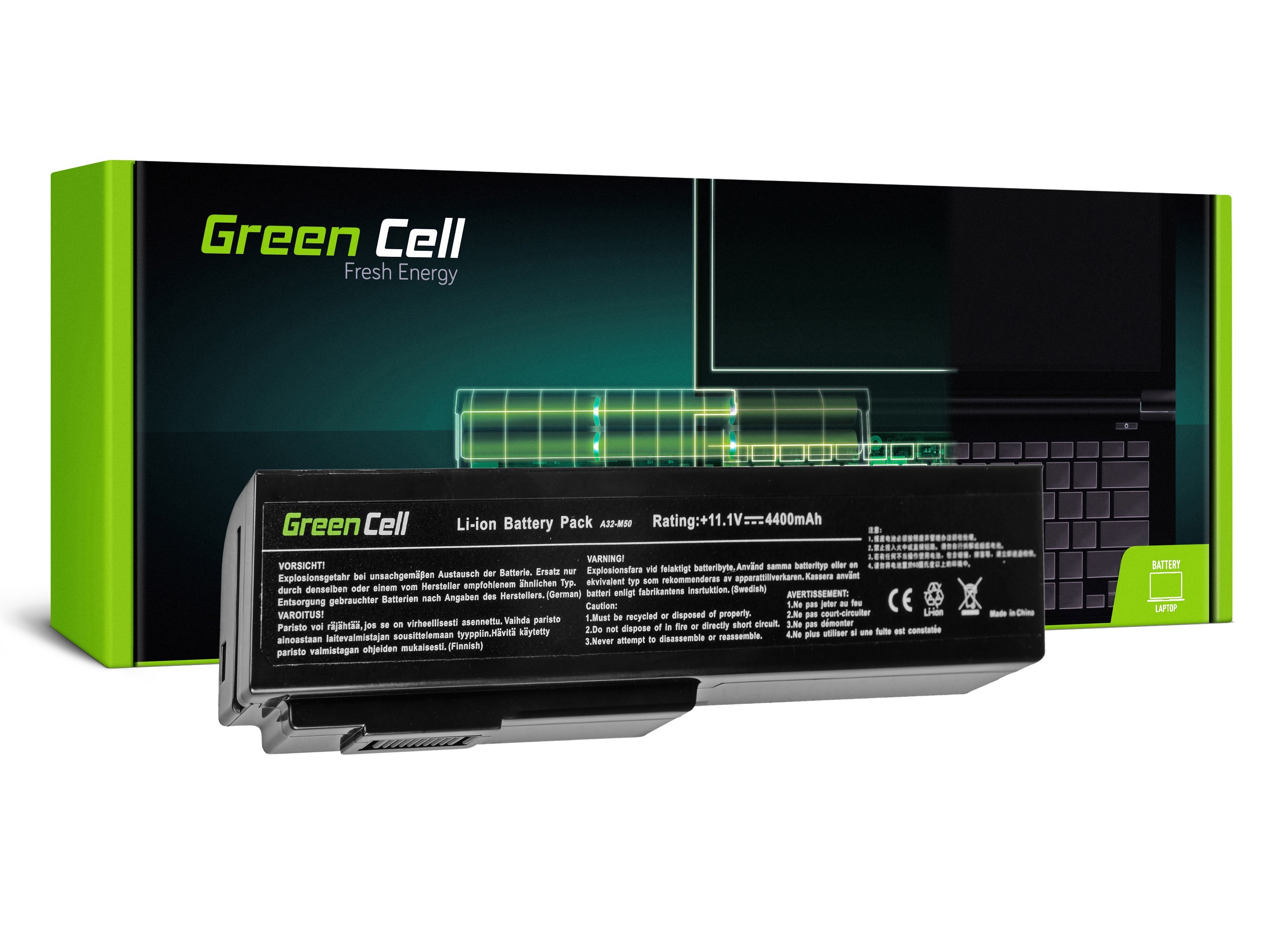 Green Cell AS08 ricambio per notebook Batteria (Batteri for Asus A32-M50 etc., 10.8V 4400mAh)