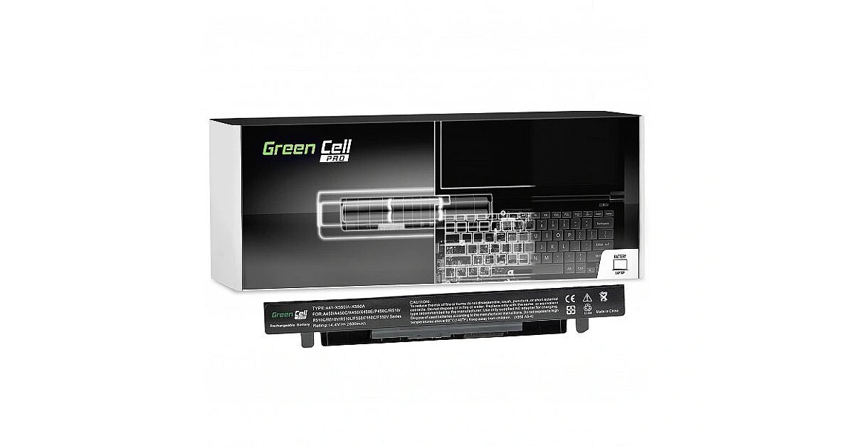 Green Cell PRO A41-X550A Batteria (Batteri for Asus A450 A550 R510 X550 etc., 14.4V 2600mAh)