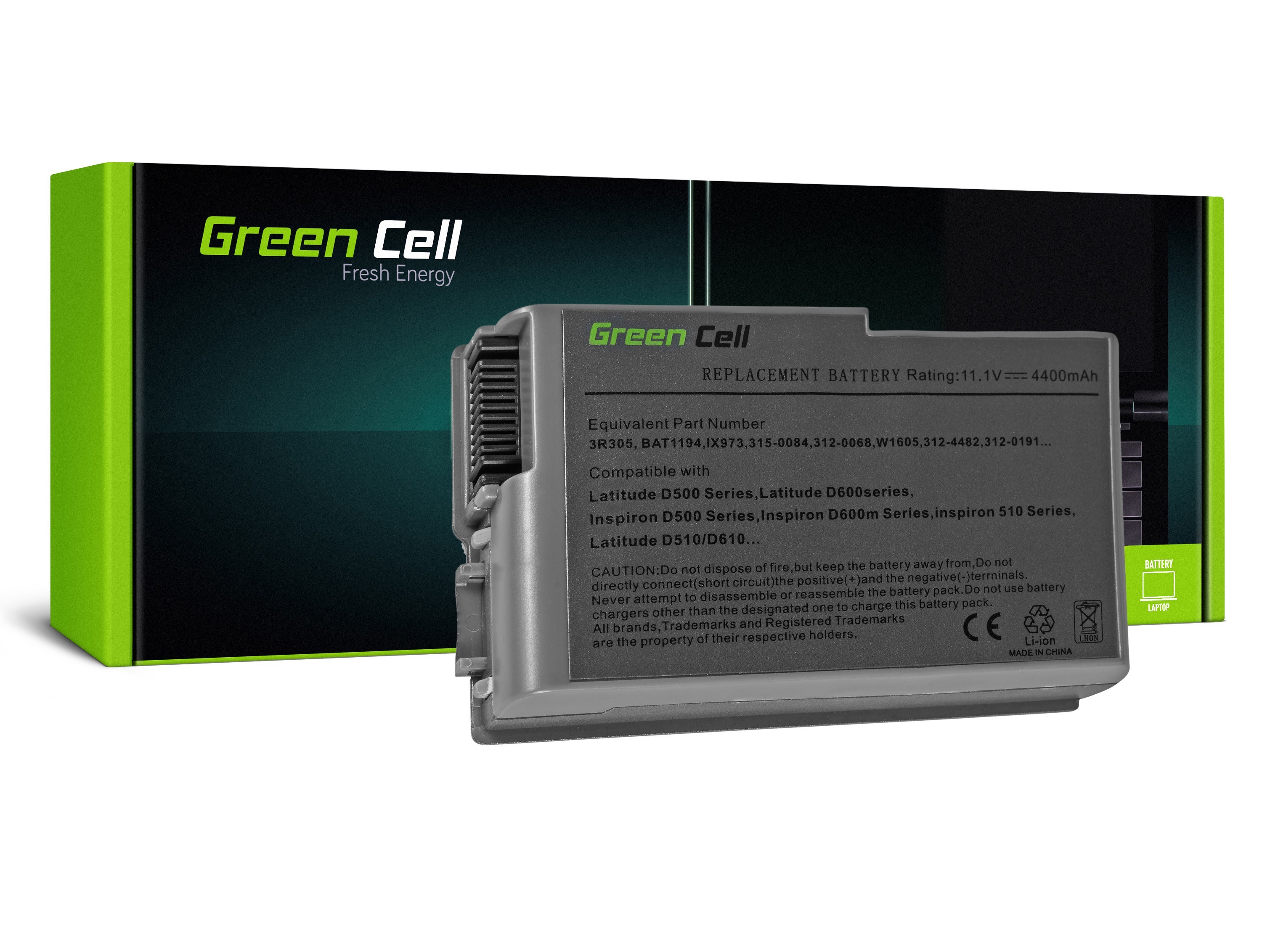Batteria per laptop Dell Latitude D500 D505 D510 D520 D530 - 11,1 V - 4400 mAh