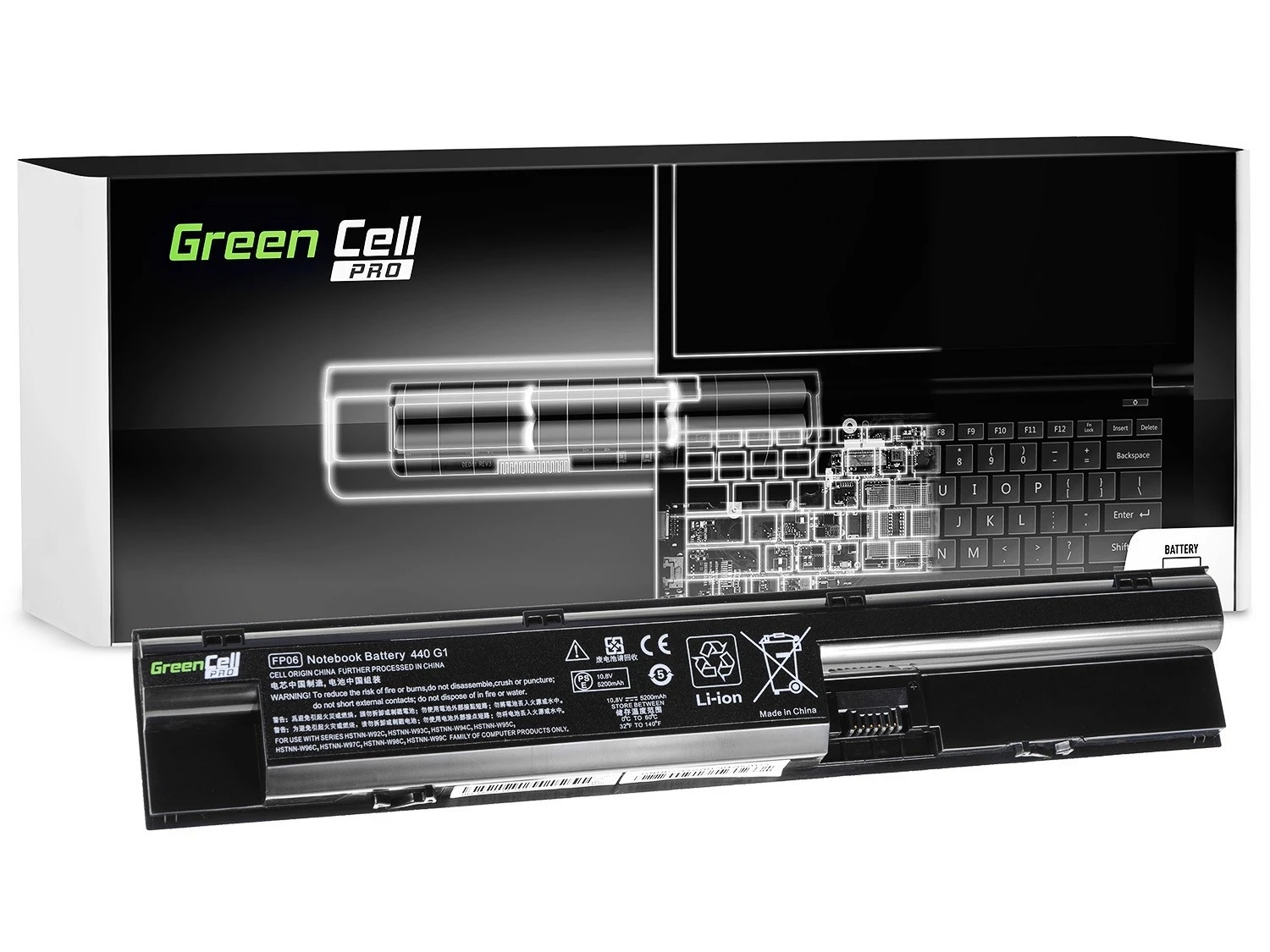 Batteria portatile PRO per HP ProBook 440 - 470 G0 G1 G2 - 11,1 V - 5200 mAh