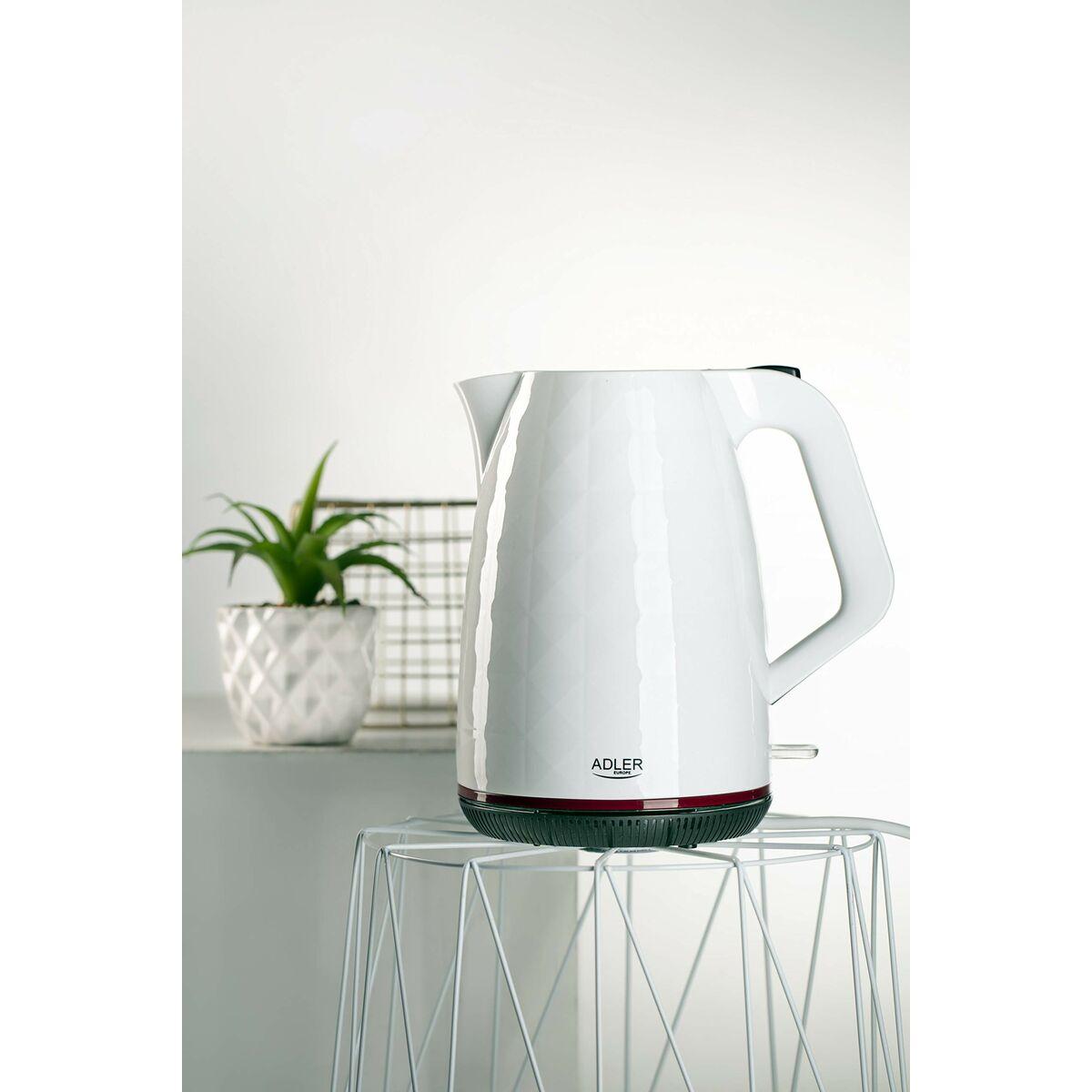 Bollitore Adler AD 1277 w Bianco Plastica 2200 W 1,7 L