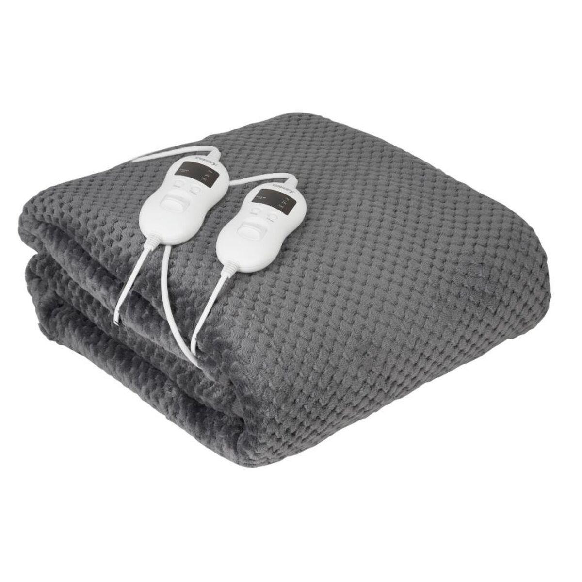 Coperta Elettrica Adler CR 7417 150 X 160 CM Bianco Grigio Poliestere