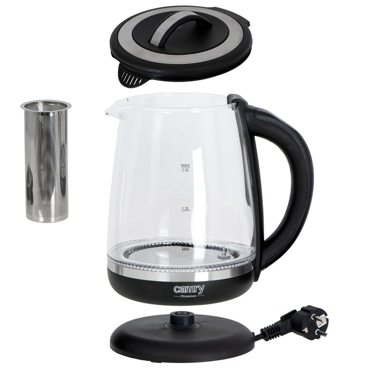Bollitore Adler CR 1290 Nero Vetro 2200 W 2 L