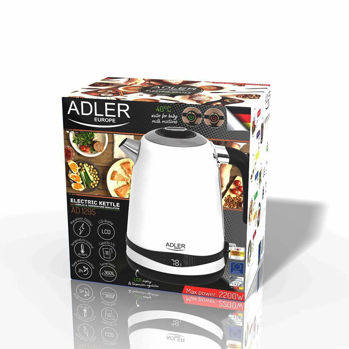 Bollitore Adler Bianco Acciaio inossidabile 2200 W 1.7 L