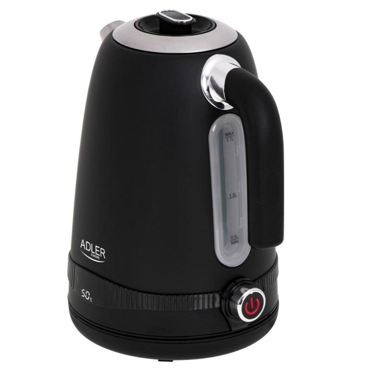 Bollitore Adler AD 1295b Nero Acciaio inossidabile 2200 W 1.7 L