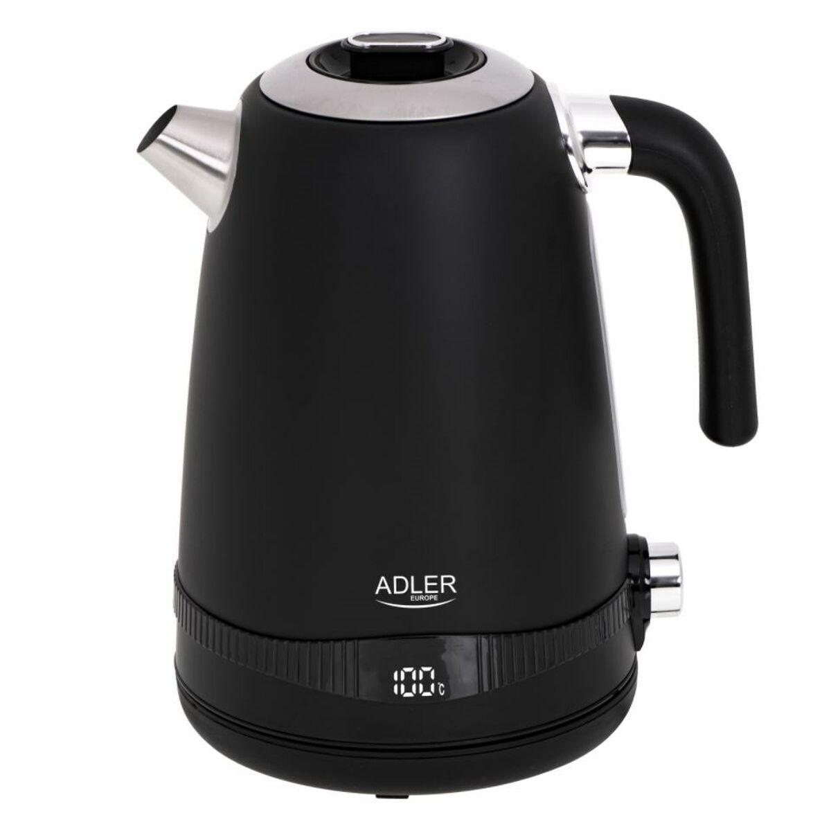 Bollitore Adler AD 1295b Nero Acciaio inossidabile 2200 W 1.7 L
