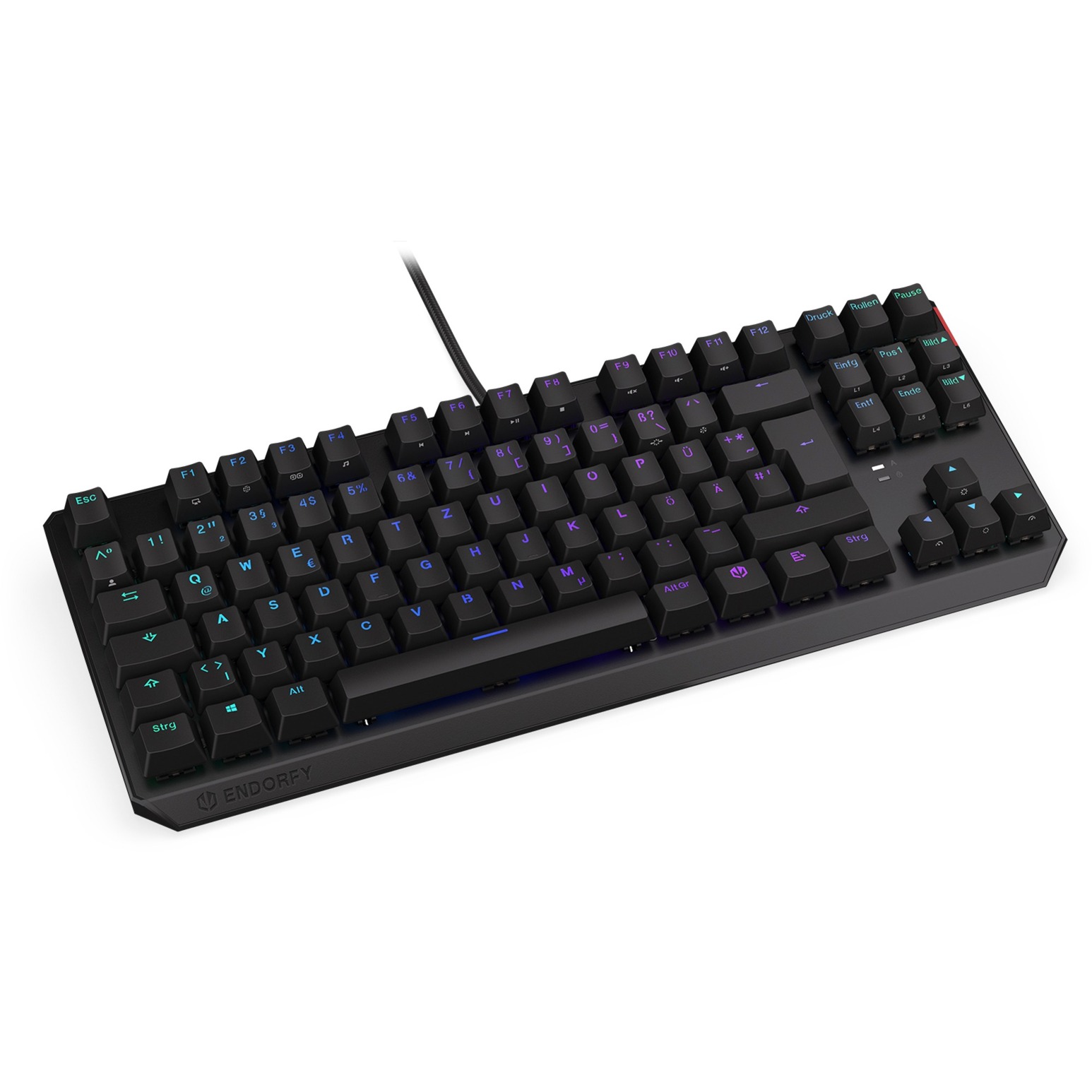 Thock TKL nero, layout DE, Kailh RGB rosso