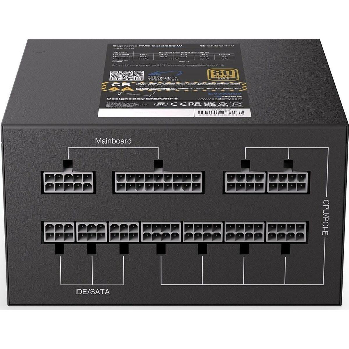 Fonte di Alimentazione Endorfy EY7A007 ATX 650 W 80 Plus Gold
