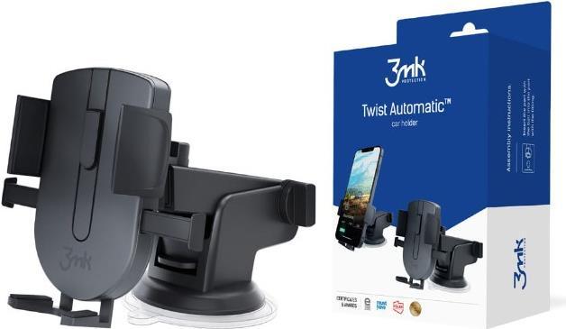 3MK Twist Supporto automatico da auto Supporto passivo per cellulare/smartphone Nero (5903108450393)