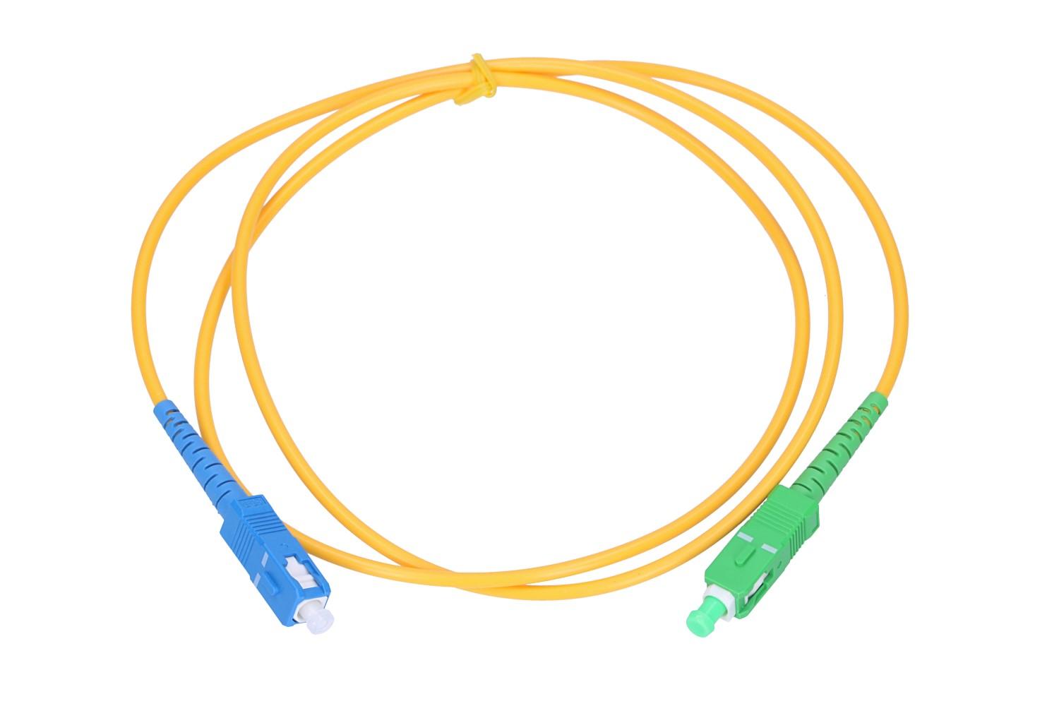 Extralink SC/APC-SC/UPC | Patchcord | Monomodale, Simplex, G652D, 3mm, 1m