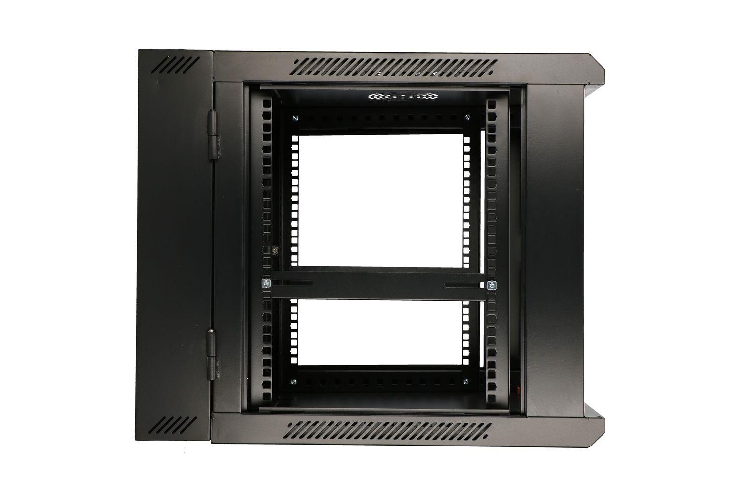 Extralink 6U 600x600 AZH Nero Armadio per montaggio su rack a parete tipo oscillante