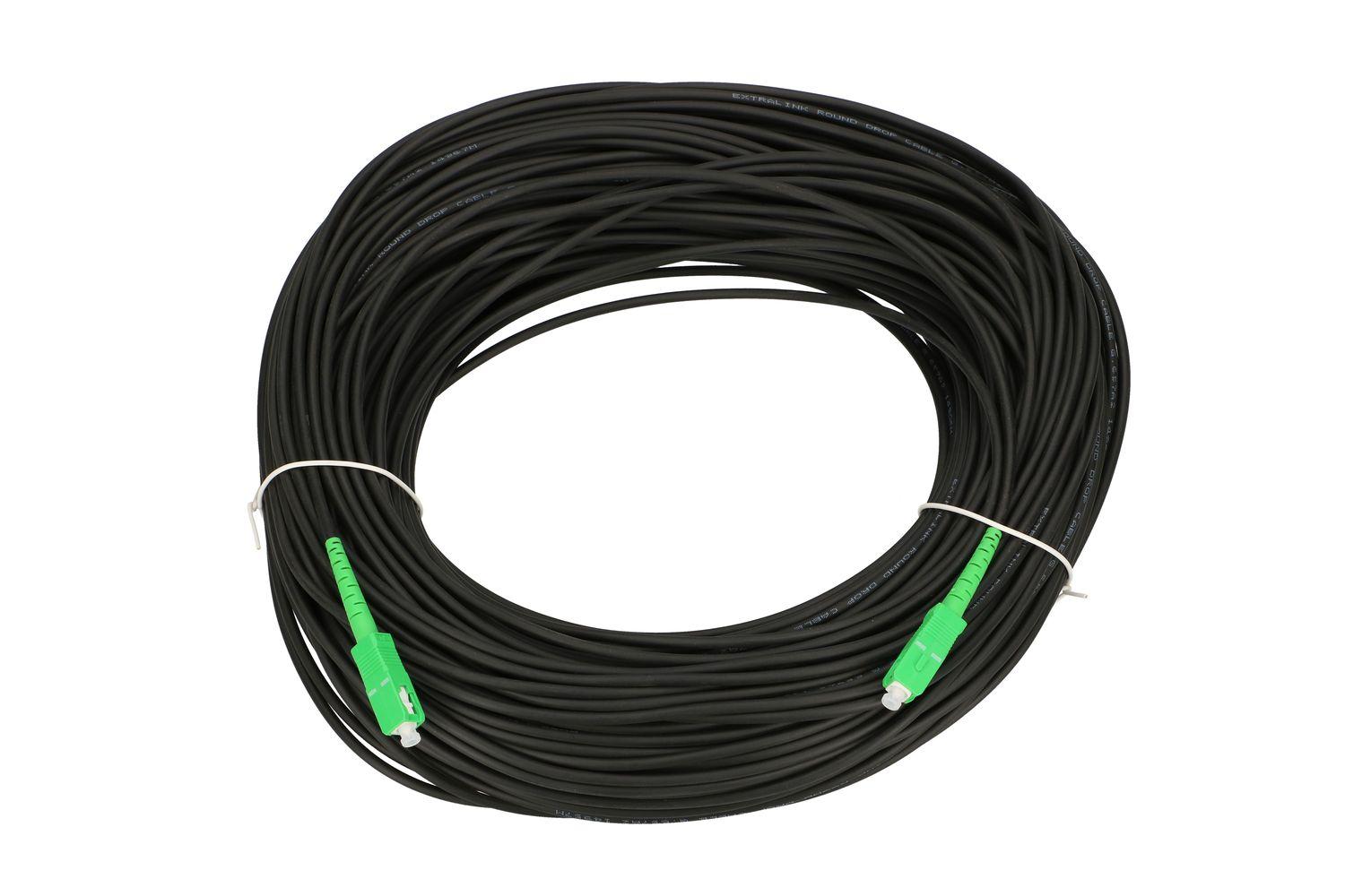 Extralink SC/APC-SC/APC | Patchcord | rotondo, drop, Monomodale, Simplex, G.657A2, 100m