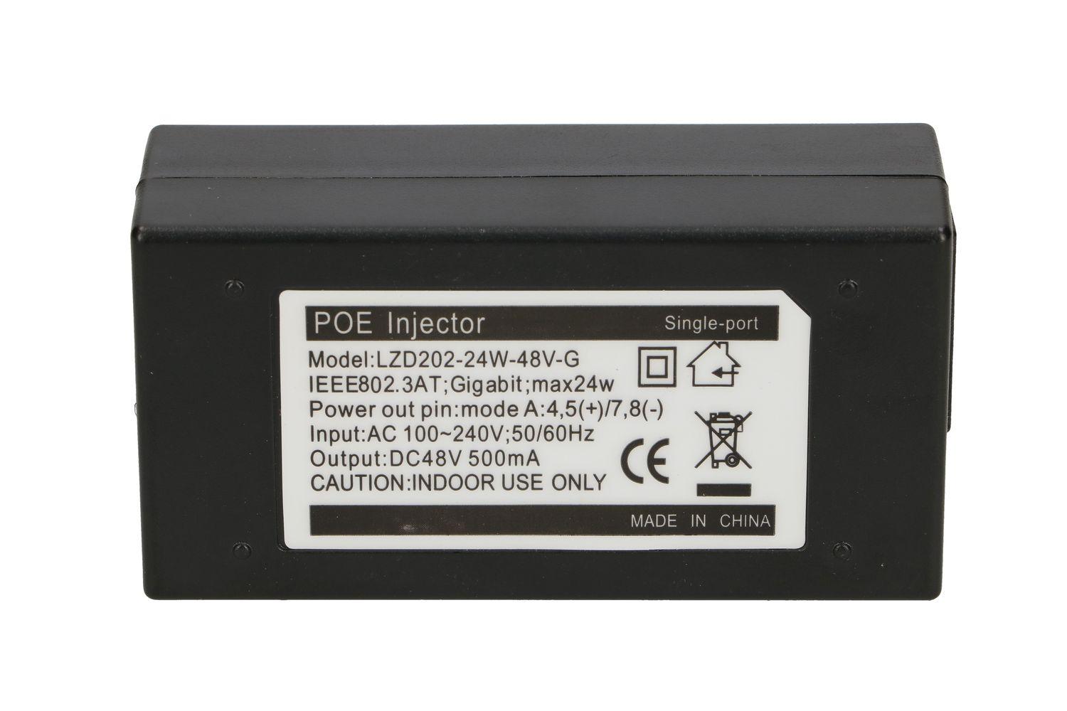 EXTRALINK POE-48-24W-G 48V 24W 0.5A GIGABIT POWER ADAPTER WITH AC CABLE 802.3AF/AT