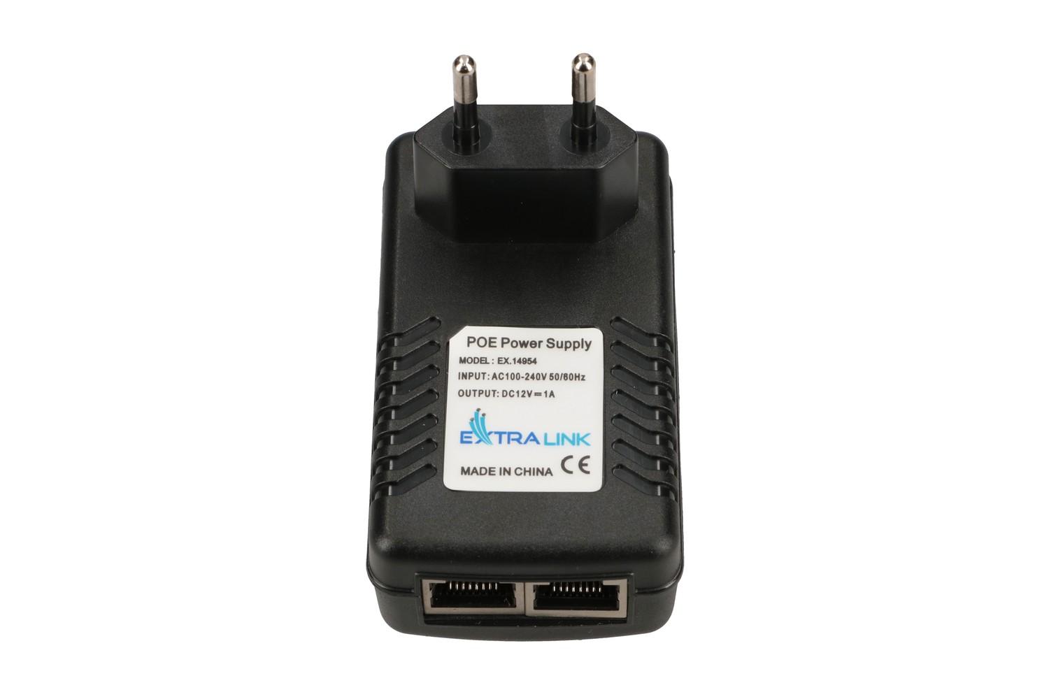 Extralink POE-12-12W | Alimentatore PoE | 12V, 1A, 12W, presa a muro