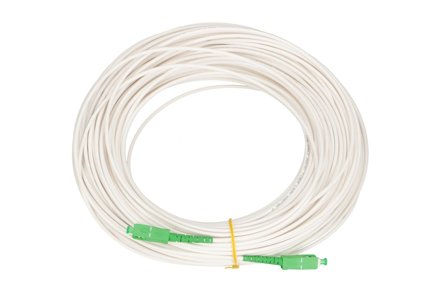 Extralink SC/APC-SC/APC | Patchcord | LSOH, Monomodale, Simplex, G.657A2, 3mm, 20m, bianco