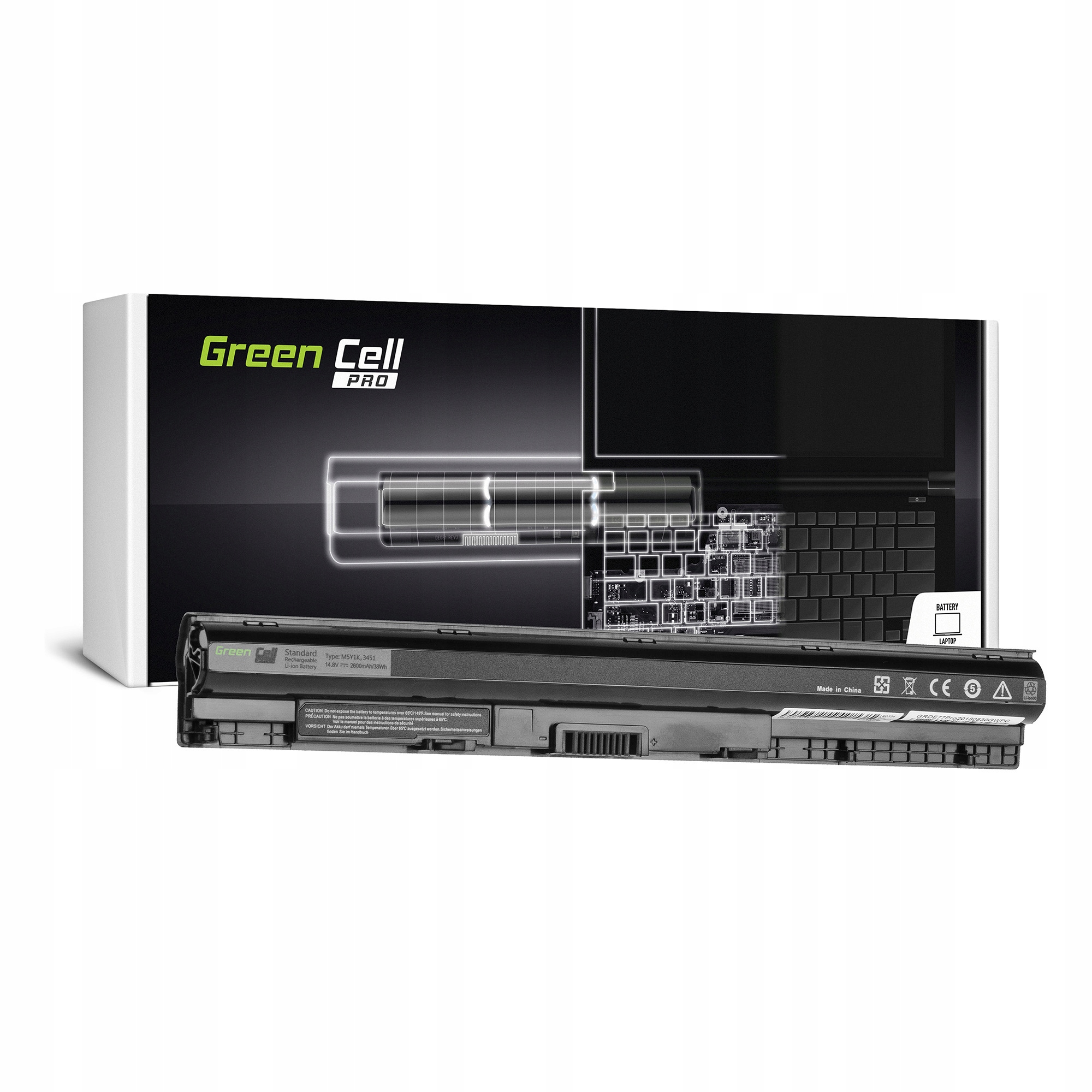 Batteria per laptop PRO per Inspiron 3451 3555 3558 5551 5552 - 14,4 V - 2600 mAh