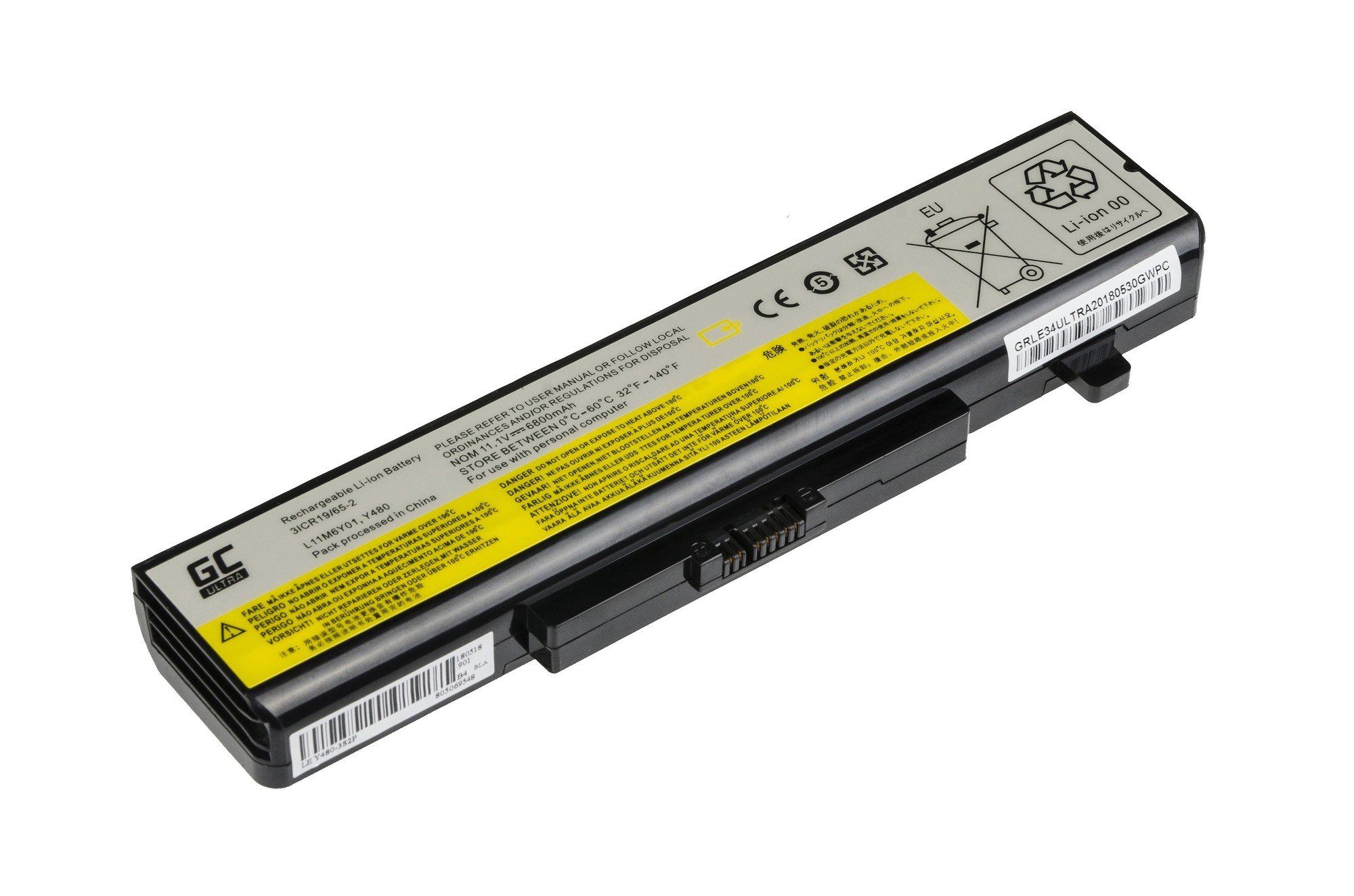 Batteria per laptop ULTRA per Lenovo Y480 V480 Y580 - 11,1 V - 6800 mAh