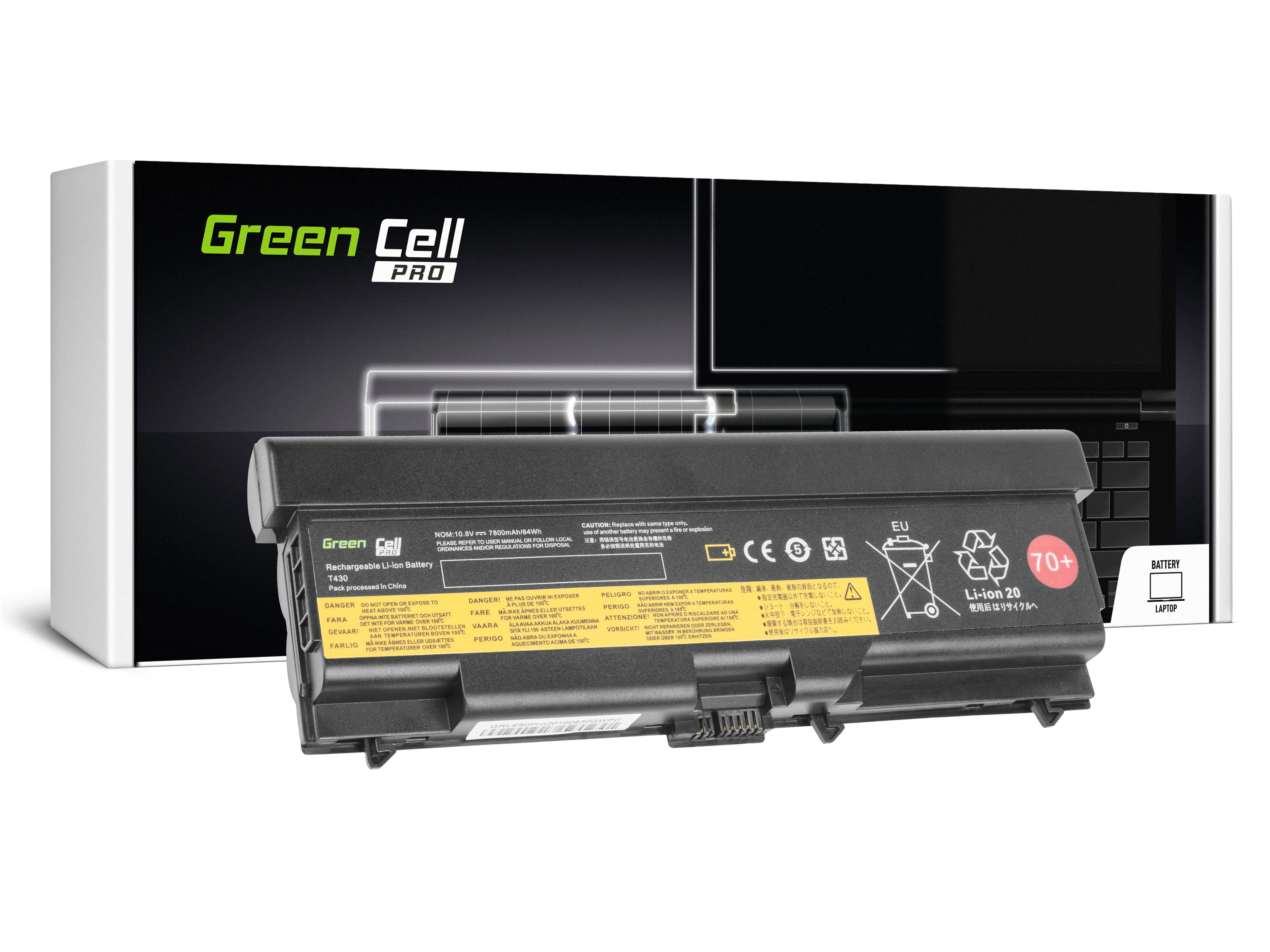 Batteria PRO per laptop per Lenovo ThinkPad L430 L530 T430 - 11,1 V - 6800 mAh