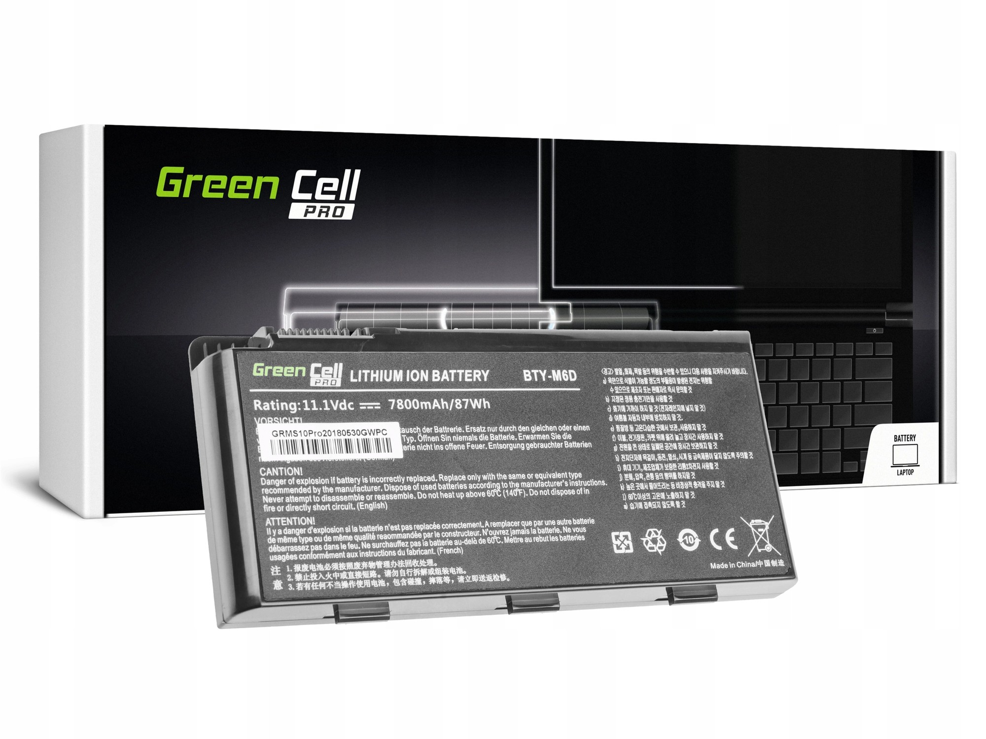 Batteria per laptop PRO per MSI GT60 GT70 GT660 GT680 GT683 - 11,1 V - 6600 mAh