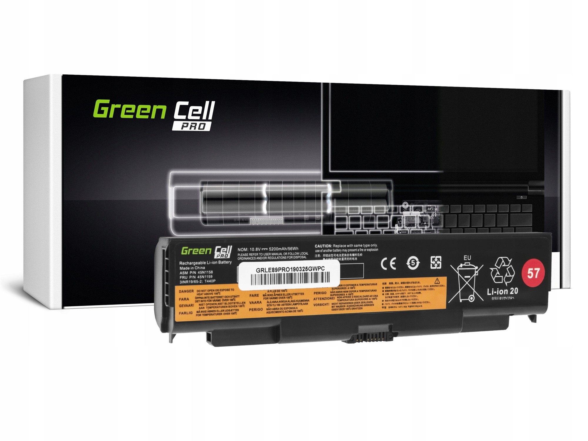 Batteria portatile PRO per Lenovo ThinkPad 440 540 541 - 11,1 V - 5200 mAh