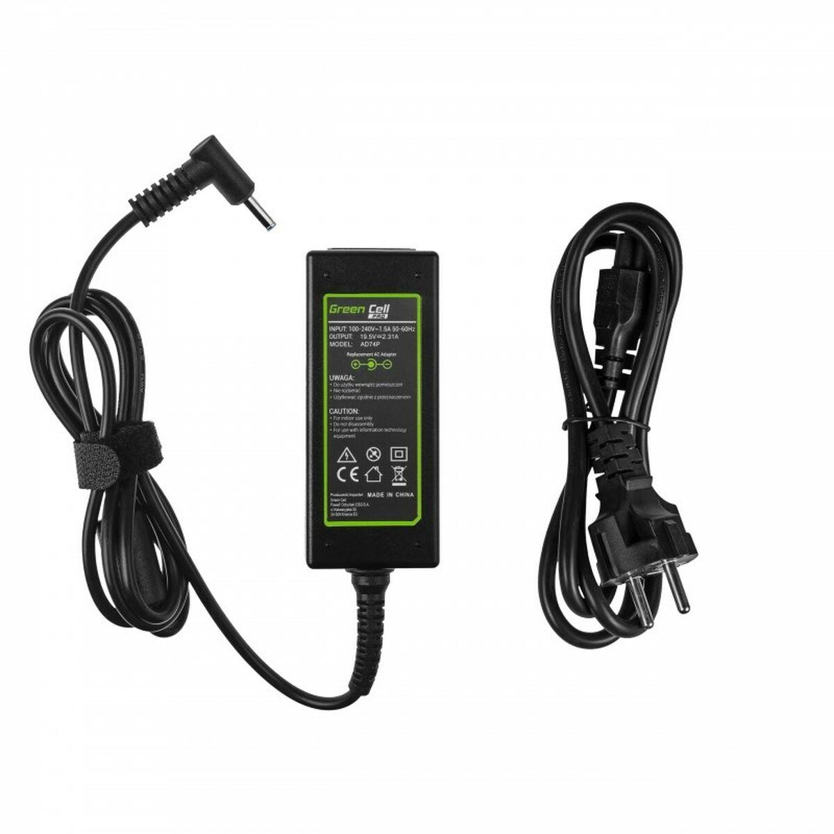 Green Cell AD74P adattatore e invertitore Interno 45 W Nero (Green Cell Pro Charger for HP 250 etc., 19.5V 2.31A 45W - Black)