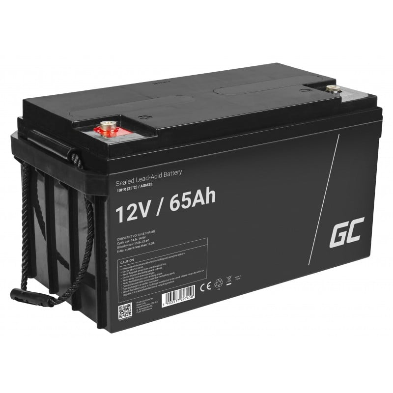 Batteria Green Cell AGM VRLA 12V 90Ah senza manutenzione per camper, fotovoltaico, pannelli solari, barche