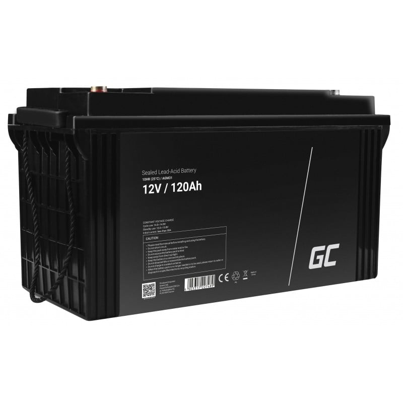 Batteria Green Cell AGM VRLA 12V 150Ah senza manutenzione per camper, fotovoltaico, pannelli solari, barche