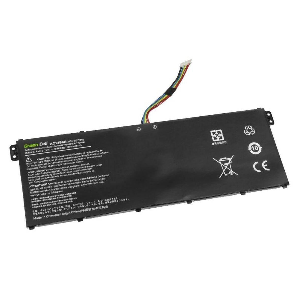 Green Cell AC72 ricambio per notebook Batteria (Batteri AC14B3K AC14B8K for Acer Aspire 5 A515 etc., 15.2V 2100mAh)