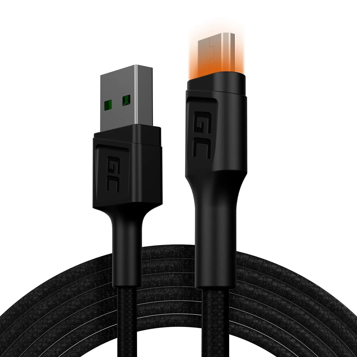 CABLE USB-A-MICROUSB ORANGE 200CM